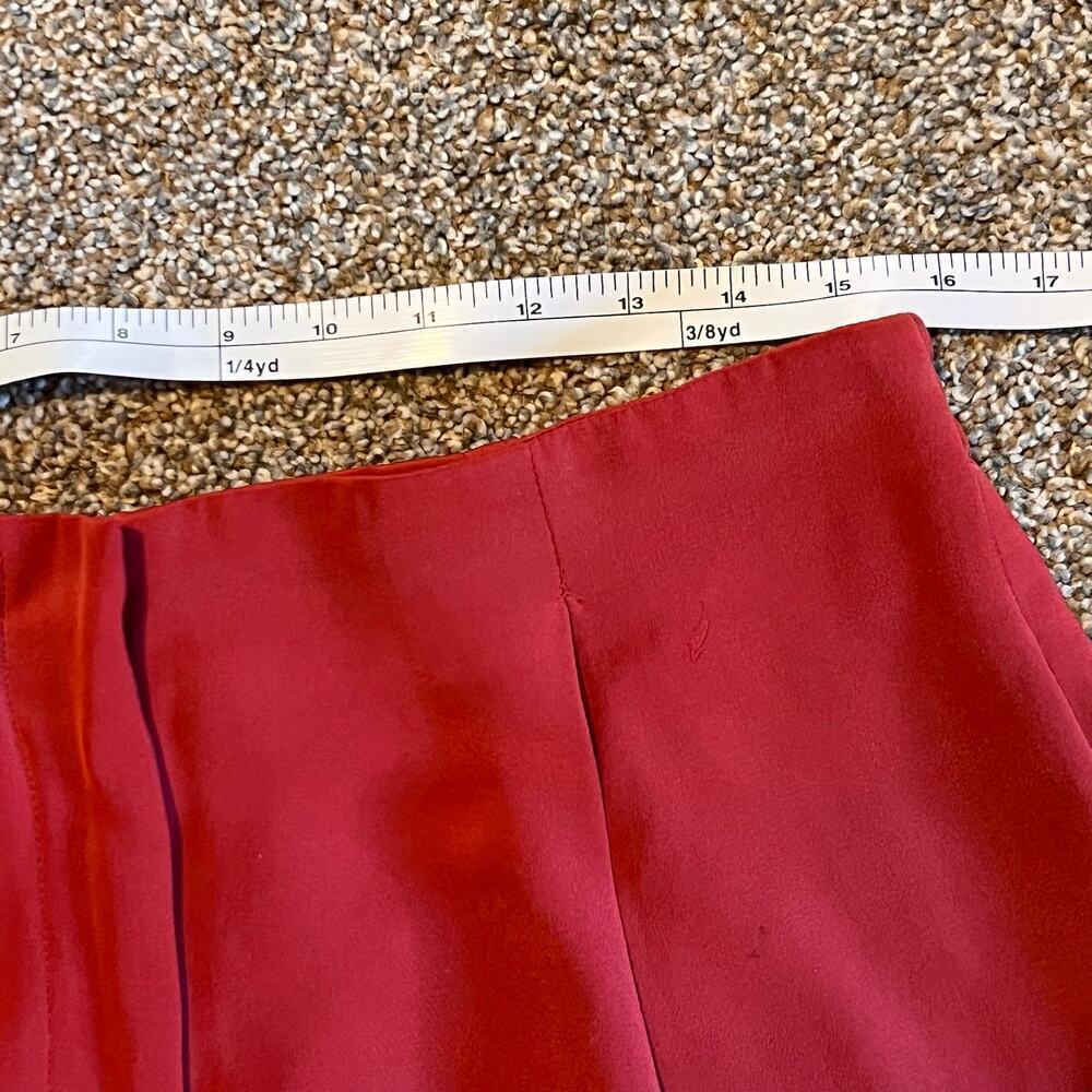 Valerie Stevens 100% Silk Women's Trousers. Dark Coral. Size 10 - Picture 6 of 7